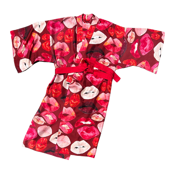 Voutsa Lips Silk Robe