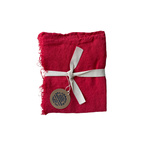 El Cosmico Fringed Linen Pillow Case