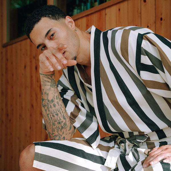 Hotel Saint Vincent Cotton Striped Robe